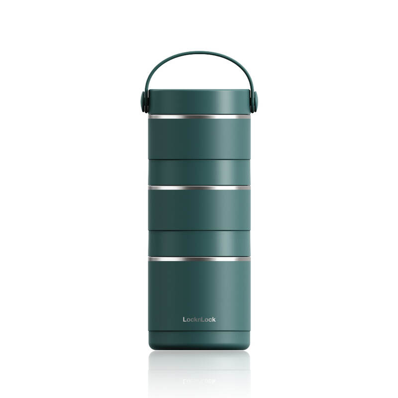 Bộ hộp cơm giữ nhiệt LocknLock Tower Vacuum Lunch Box (380MLx2, 400MLx1) - 3 màu (Be, Nâu, Xanh Lá Đậm) - LHC8058 image number null